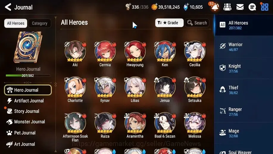 Epic Seven Accounts High-End GLOBAL UnVerif|19 ML(Notos,SN Yulha,Salome,Harseti,RnL)+Estele,Rinak,Setsuka,Etc|AUTO WG 8