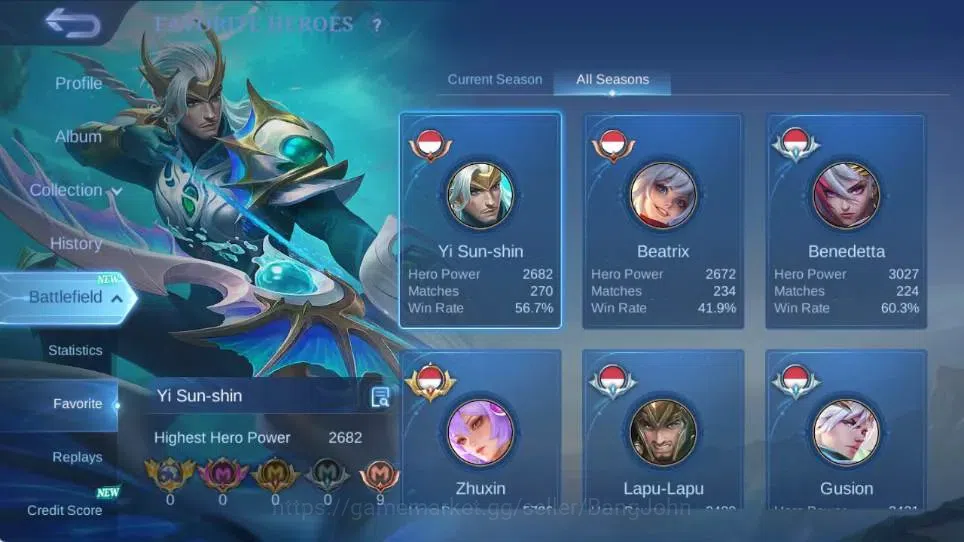 Mobile Legends: Bang Bang Accounts Global|Skin 246|Renowned|Collector Natalia+Benedet image 4