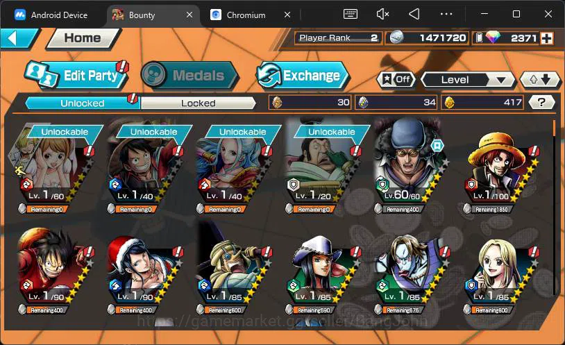 One Piece Bounty Rush Accounts Others GLOBAL|RD 2371|2 ex |BP Kuzan,5elders Nusjuro|Check SS|OPBR132B 8