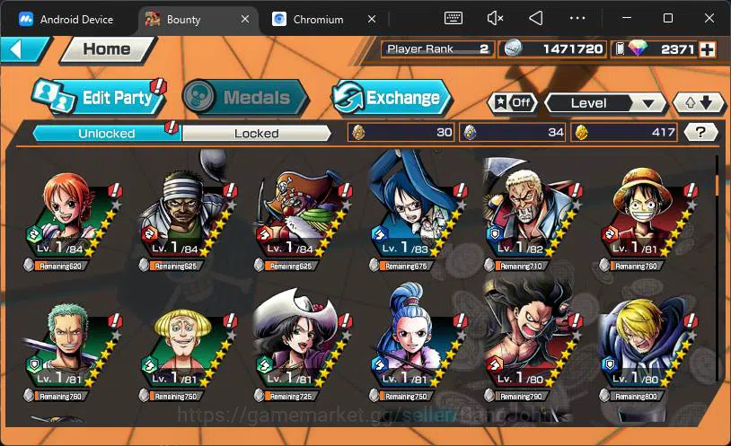 One Piece Bounty Rush Accounts Others GLOBAL|RD 2371|2 ex |BP Kuzan,5elders Nusjuro|Check SS|OPBR132B 9