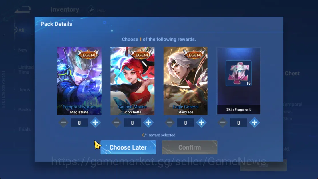 Honor of Kings Accounts Hero 7 |Starter with Legend Skin Selection Chest(D image 4