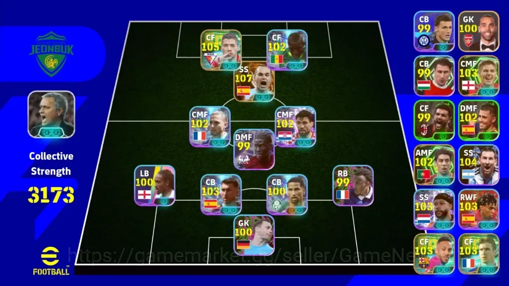 eFootball Accounts Legends & Iconic Players Android|Power 3173|Big Time Andres Iniesta '10|5 Epic Luis Suarez,Eric Cantona|8 1