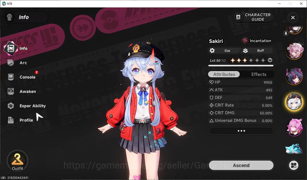 Neverness to Everness Accounts Global SEA|HL42|TL27|6 SSR(Lacrimosa+Outfit,Shinku,HathorA1,ChizA1,etc)+Sign|1 15
