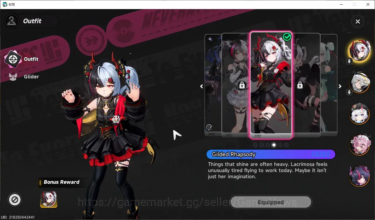 Neverness to Everness Accounts Global SEA|HL42|TL27|6 SSR(Lacrimosa+Outfit,Shinku,HathorA1,ChizA1,etc)+Sign|1 6