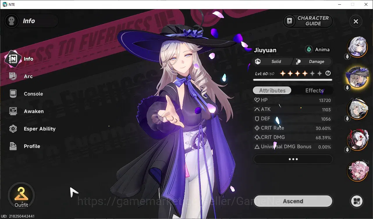 Neverness to Everness Accounts Global SEA|HL42|TL27|6 SSR(Lacrimosa+Outfit,Shinku,HathorA1,ChizA1,etc)+Sign|1 7