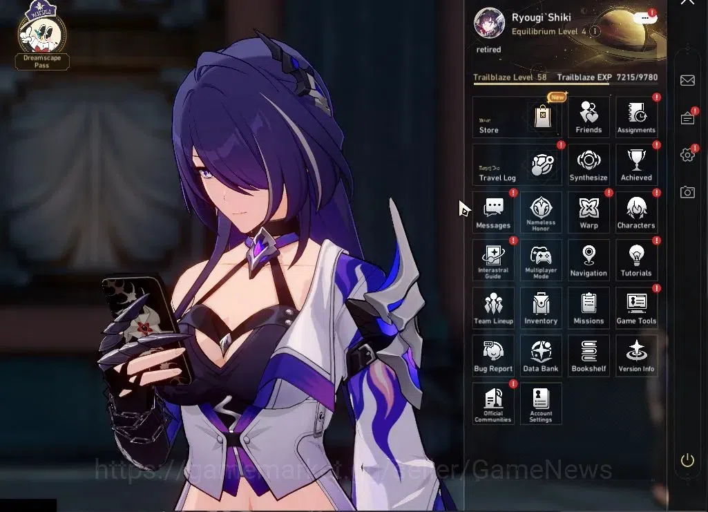 Honkai Star Rail Accounts Others Asia|TL 58|6 Limited|(Hysilens E1)+Sign Acheron,Mortenax Blade,Gilgamesh,Black Swan,Danheng 1