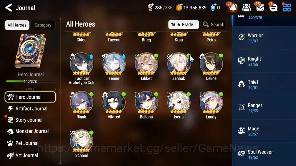 Epic Seven Accounts High-End GLOBAL UNVerif|NewEra|11 ML(LOTScales,Har Setti,Zio,etc)+Rinak,PFbyblis|AUTO WB Hunt|Poh ON|25K 8