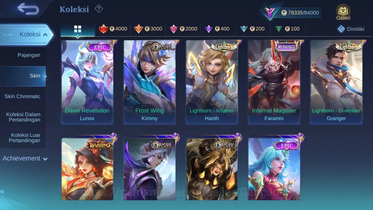 Mobile Legends: Bang Bang Accounts GLOBAL Hero 132 Skin 308 | Star Cyclops | KOF Mash image 10