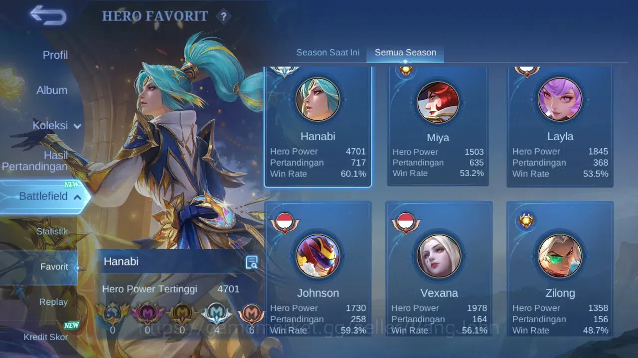 Mobile Legends: Bang Bang Accounts GLOBAL Hero 132 Skin 308 | Star Cyclops | KOF Mash image 16