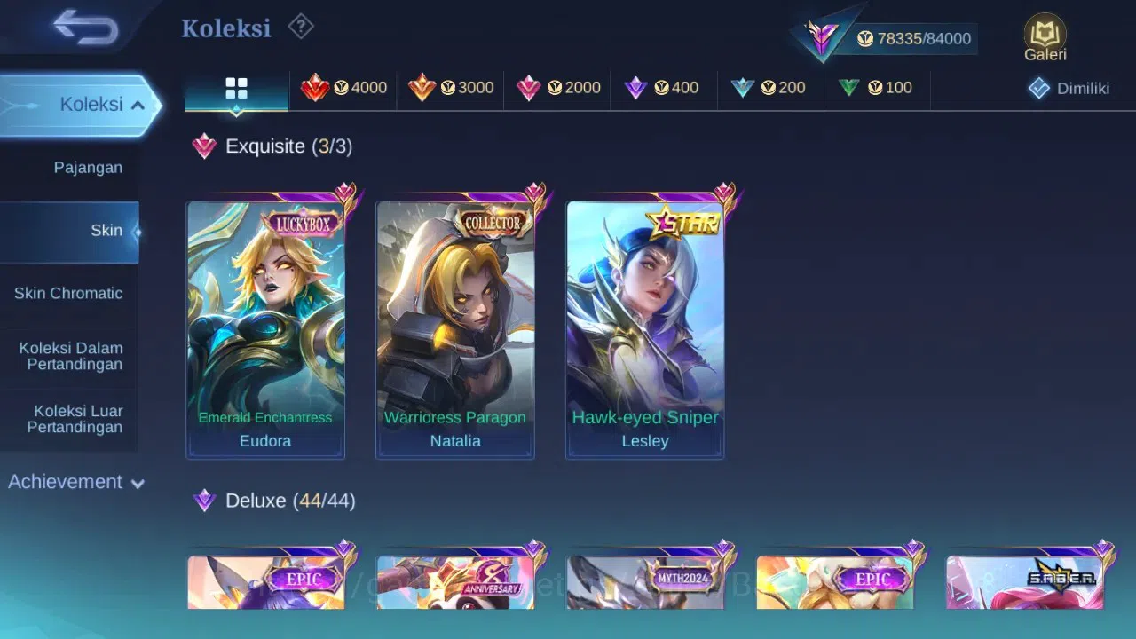 Mobile Legends: Bang Bang Accounts GLOBAL Hero 132 Skin 308 | Star Cyclops | KOF Mash image 2