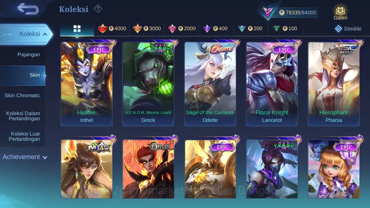 Mobile Legends: Bang Bang Accounts GLOBAL Hero 132 Skin 308 | Star Cyclops | KOF Mash image 7