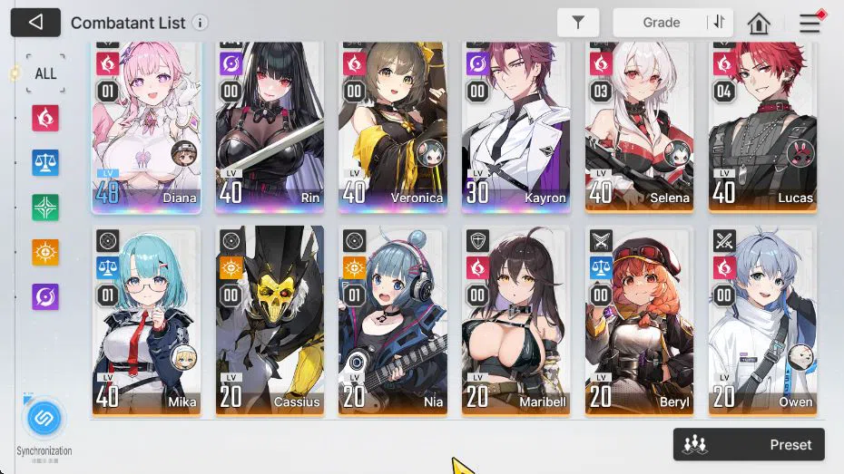 Chaos Zero Nightmare Accounts GLOBAL Lv40|4 SSR[DianaM1,Rin,Veronica,Kayron]+10  image 11