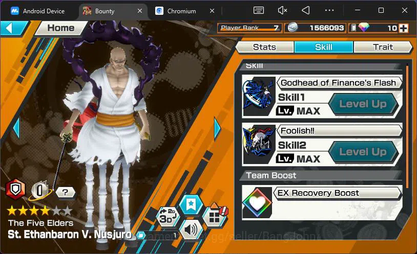 One Piece Bounty Rush Accounts Others GLOBAL|4 ex|Divine Shank,5elders Nusjuro,BP Kuzan, Red Shank|Check SS|OPBR133B 8