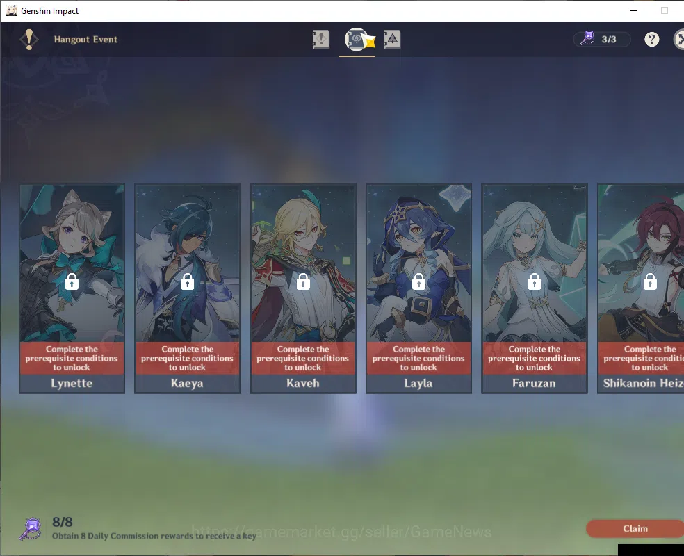 Genshin Impact Accounts ASIA|AR 53|4Limited+2(*5Wep)|Kazuha+Sign,Navia,Fur image 12