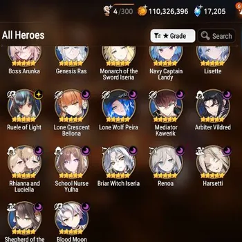 Epic Seven Accounts Mid-Tier Global Verif| 17 ML (RnL, Lisette, 2 Iseria, DarkDiene, BArunka, Har setti, etc) (Full CZN