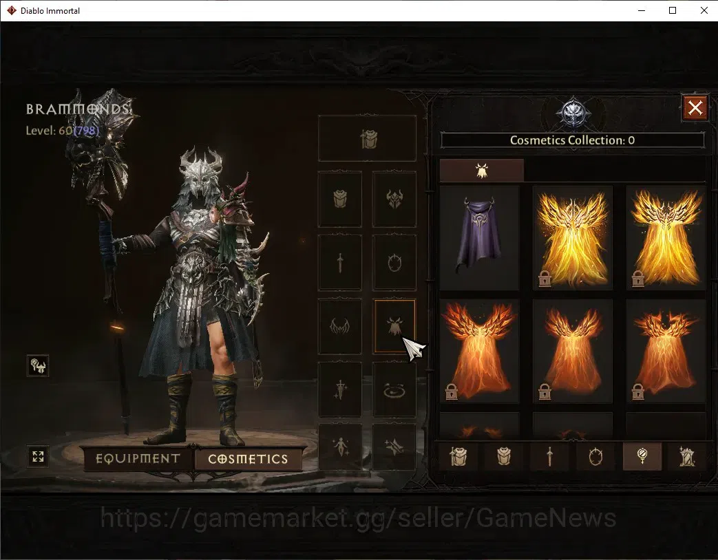 Diablo Immortal Accounts High-End SEA-Verathiel |CS ON|Lv 60 (798)|Druid|CR 41k|Reso 390|Vanquisher|Inferno II|Many 12