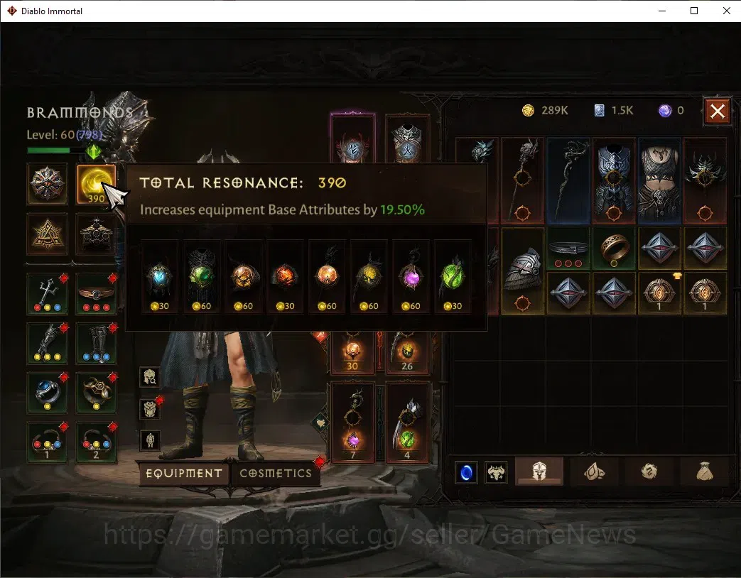 Diablo Immortal Accounts High-End SEA-Verathiel |CS ON|Lv 60 (798)|Druid|CR 41k|Reso 390|Vanquisher|Inferno II|Many 3