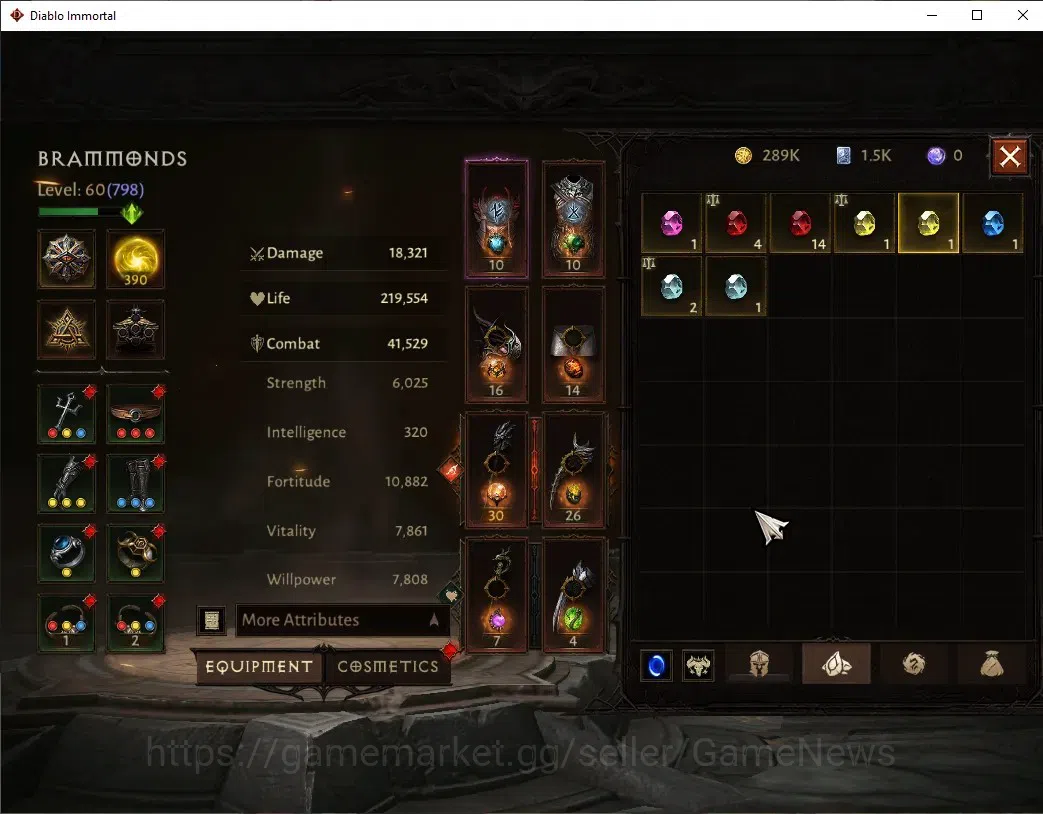 Diablo Immortal Accounts High-End SEA-Verathiel |CS ON|Lv 60 (798)|Druid|CR 41k|Reso 390|Vanquisher|Inferno II|Many 6