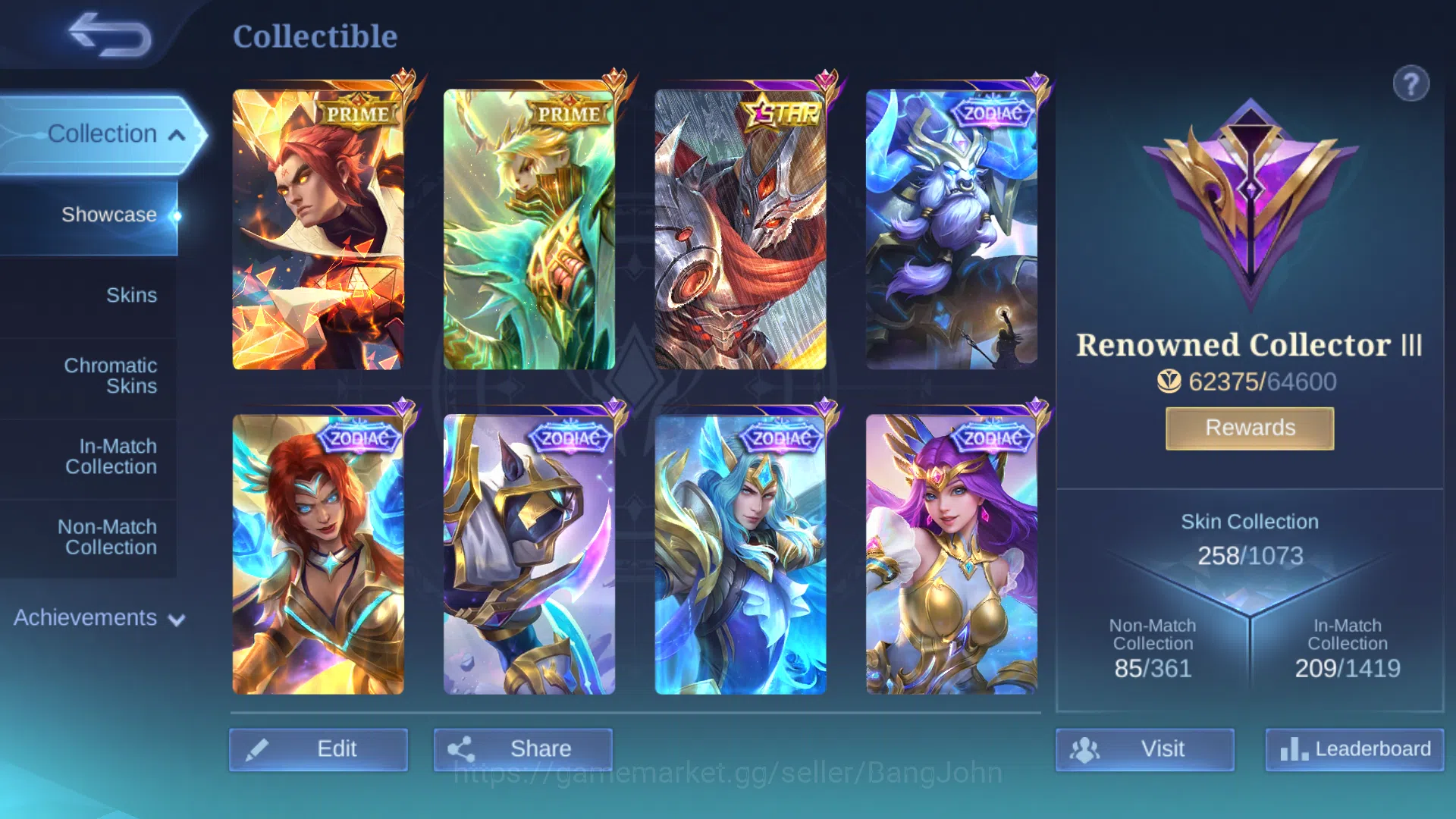 Mobile Legends: Bang Bang Accounts Skin 258 | 2 Prime | 6 Zodiac | Prime Grangger | P image 8