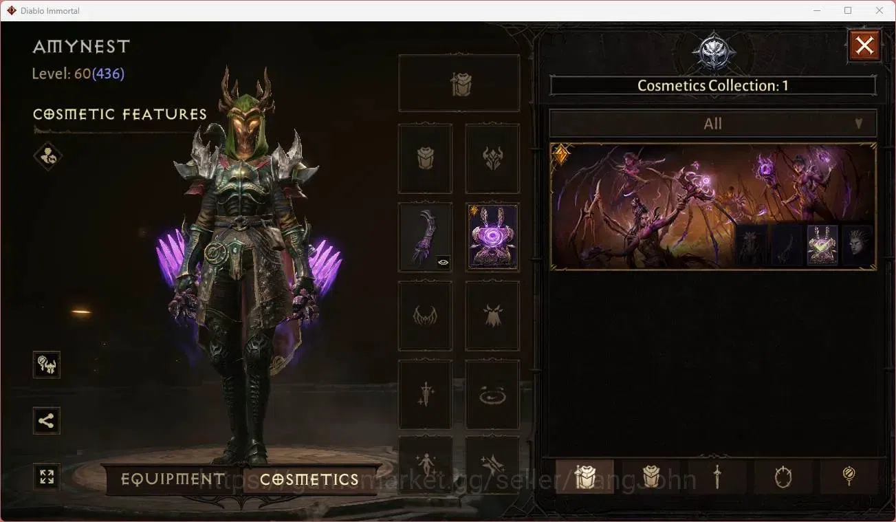 Diablo Immortal Accounts Others EU - Secheron |60 (436) Tempest - Maledictor|CR 32.5K|Reso 480|Inferno I|Lv 30 (1 12