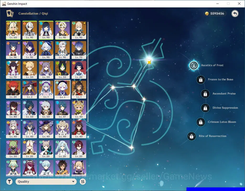 Genshin Impact Accounts Mid Game ASIA|AR 57|8 Limited +4(5*Weapon)|Furina,Arlecchino,Raiden,Yelan,Etc|1skin|MC Male|Take 4