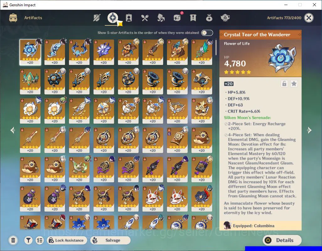 Genshin Impact Accounts Mid Game ASIA|AR 57|8 Limited +4(5*Weapon)|Furina,Arlecchino,Raiden,Yelan,Etc|1skin|MC Male|Take 7