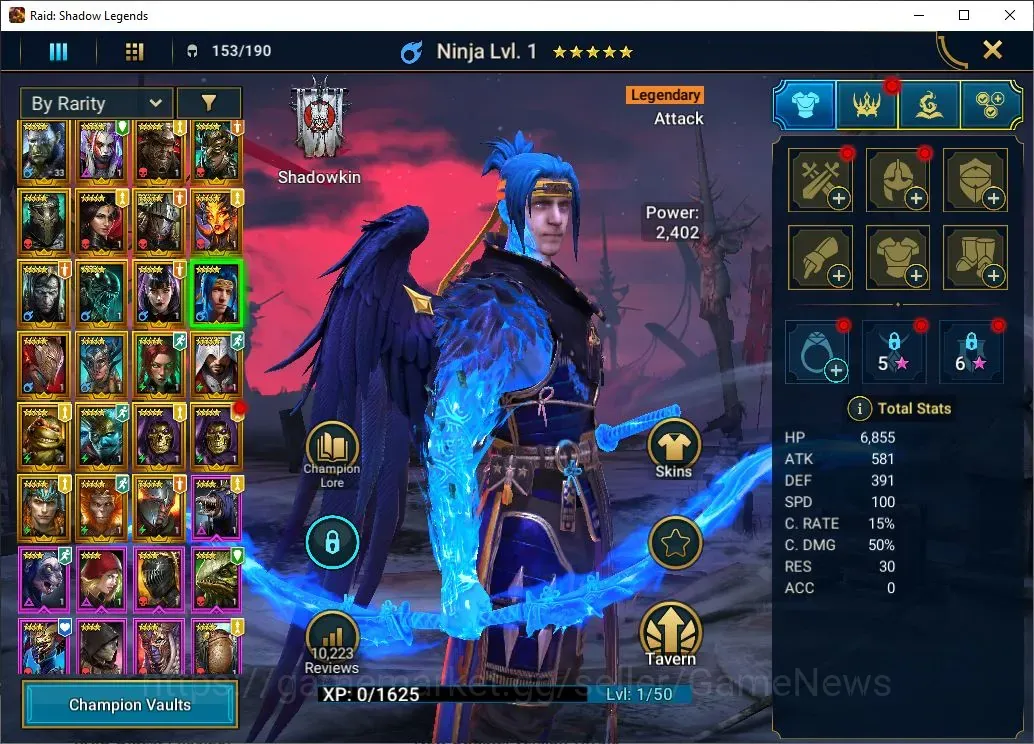 Raid: Shadow Legends Accounts Mid-Game Lv 18|746K Power|23 1