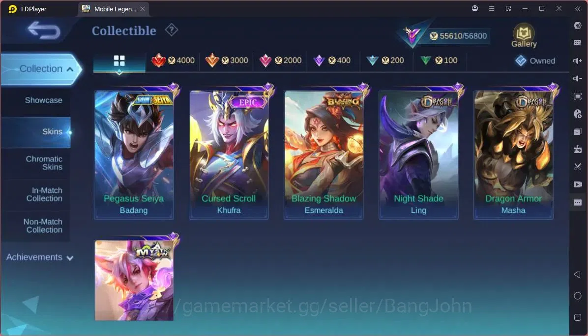 Mobile Legends: Bang Bang Accounts GLOBAL Hero 103 Skin 187|11.11 Haya|Sandrio Change image 6