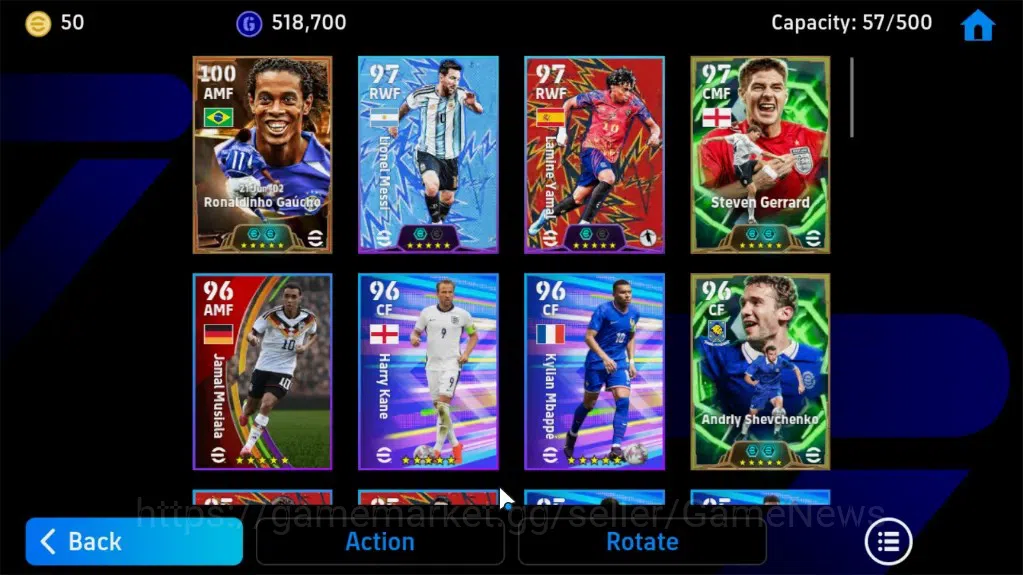 eFootball Accounts Legends & Iconic Players Android|BigTime Ronaldinho,Epic Gerrard,Andriy S,ShowTime TFFC26 4