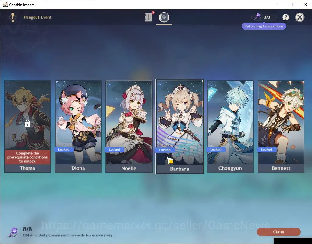 Genshin Impact Accounts ASIA|AR 47|Rate ON|2 Limited + 1 (*5Weapon)|Yelan+ image 18