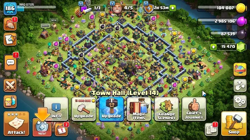 Clash of Clans Accounts LV 186|TH 14 MAX-BH 8|HH 8|Limited Skin|BK 77,AQ 7 image 2