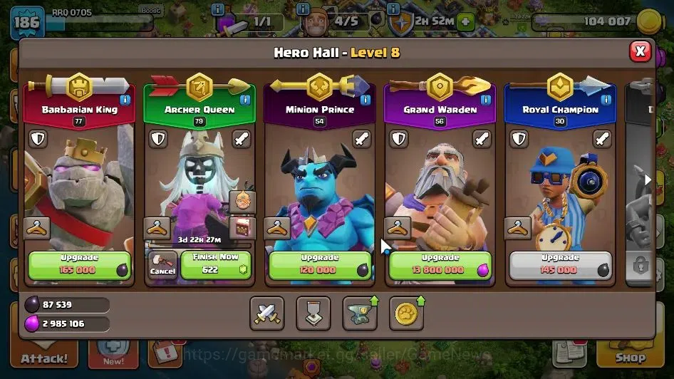 Clash of Clans Accounts LV 186|TH 14 MAX-BH 8|HH 8|Limited Skin|BK 77,AQ 7 image 9