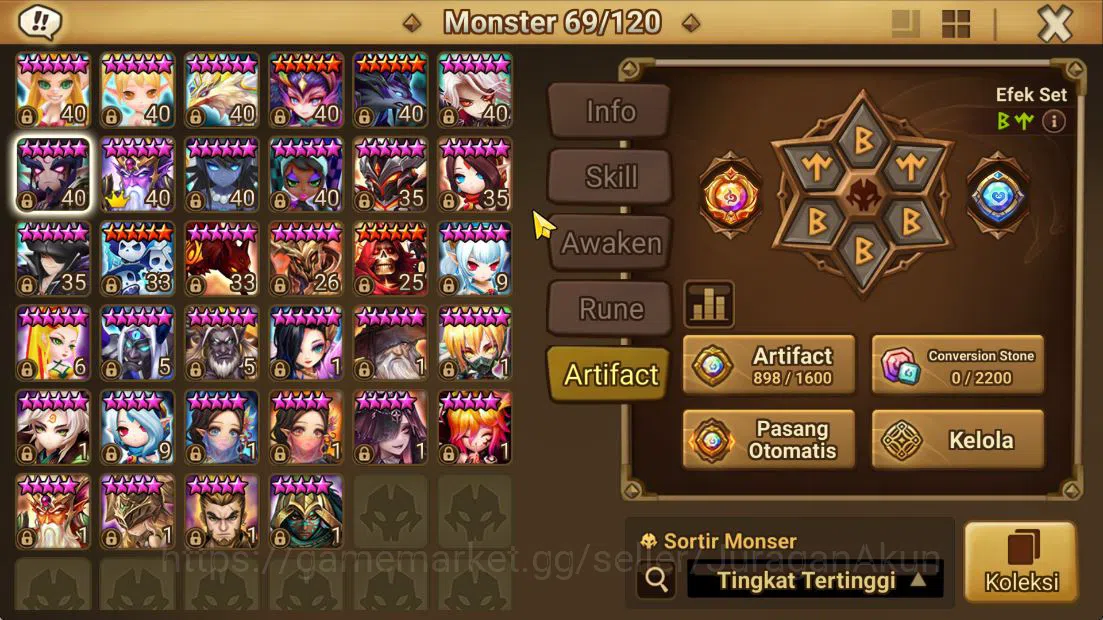 Summoners War: Sky Arena Accounts End-Game ASIA Lv 100|2 LD (Pater,Manannan)| 33 NB5 Total(Abellio,Sonia,Theodora,Etc)+65 12