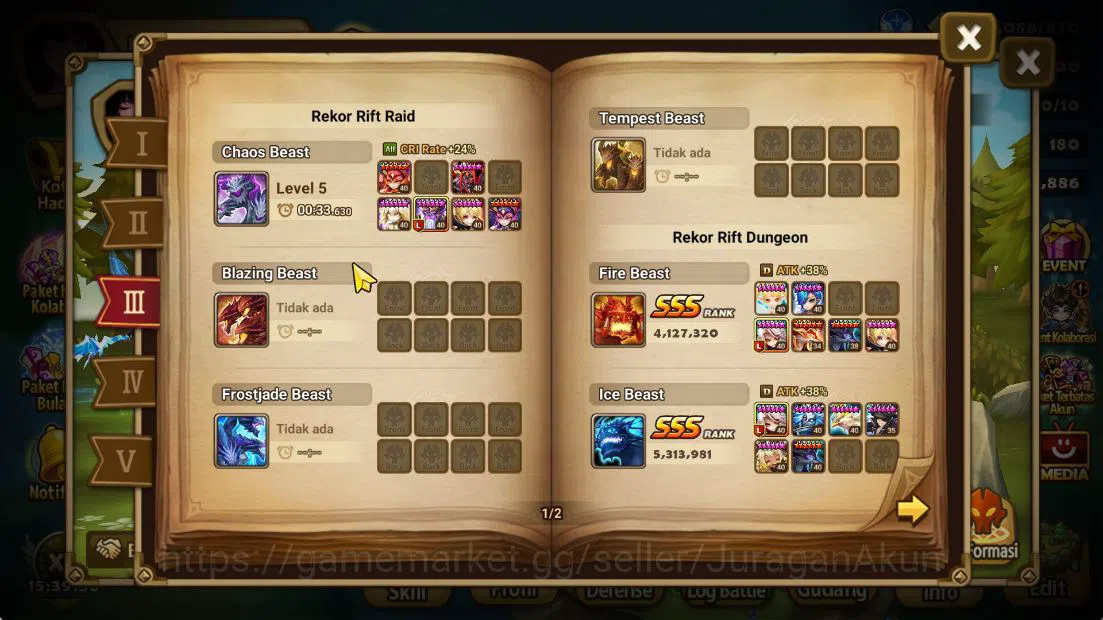 Summoners War: Sky Arena Accounts End-Game ASIA Lv 100|2 LD (Pater,Manannan)| 33 NB5 Total(Abellio,Sonia,Theodora,Etc)+65 4