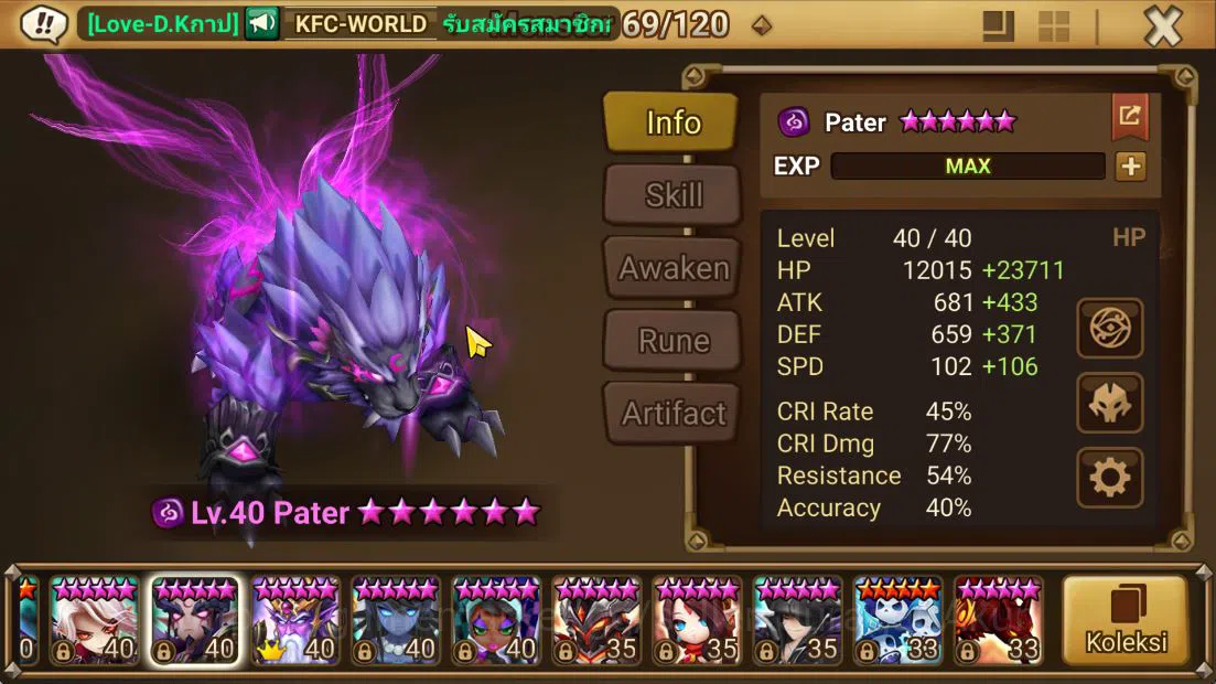 Summoners War: Sky Arena Accounts End-Game ASIA Lv 100|2 LD (Pater,Manannan)| 33 NB5 Total(Abellio,Sonia,Theodora,Etc)+65 8