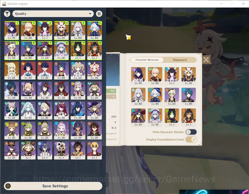 Genshin Impact Accounts Mid Game ASIA|AR 53|6Limited|Raiden,Kazuha,Columbina,Arataki Itto,Skrik,Furina|Reoni 2