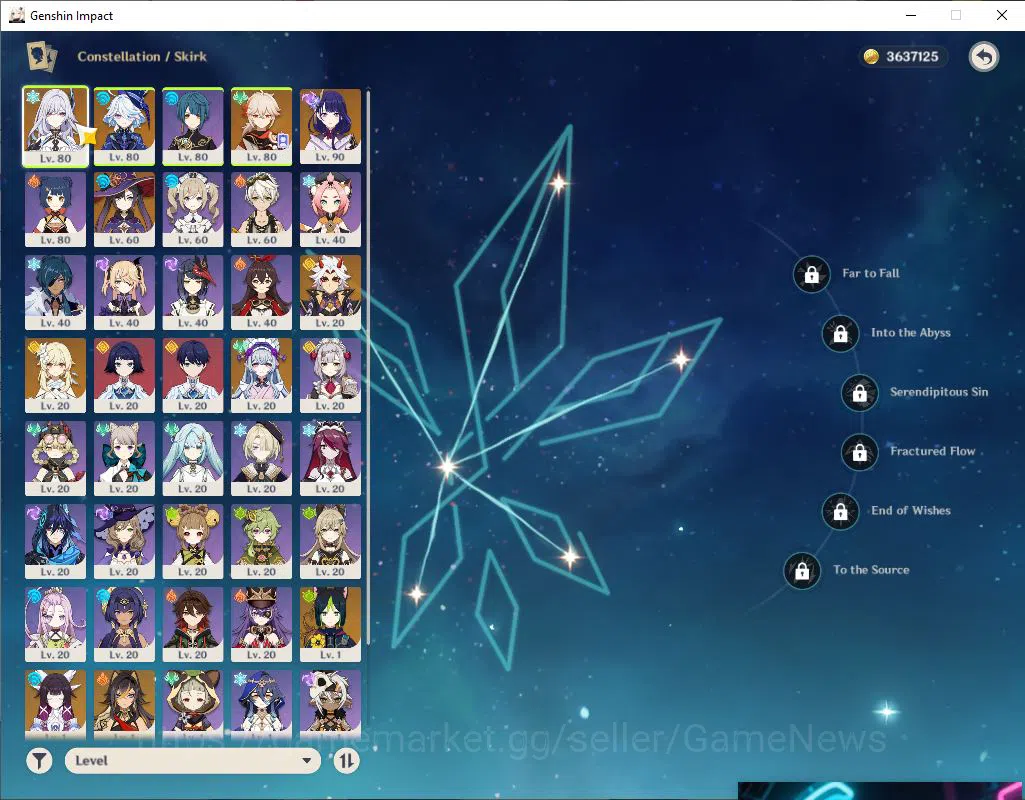 Genshin Impact Accounts Mid Game ASIA|AR 53|6Limited|Raiden,Kazuha,Columbina,Arataki Itto,Skrik,Furina|Reoni 3