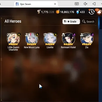 Epic Seven Accounts Starter Global Unverif|Best Starter|5ML(Zio,Lisette,LQC,R.Violet,N.M.Luna)|PoH ON|SS 1.7K|MoR 25|Theater
