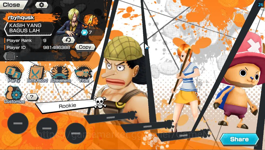 One Piece Bounty Rush Accounts Starter Global|6 EX|BP Kuzan,T5E St. Saturn,TFE Monkey D. Luffy,Raid Onigashima roronoa 2