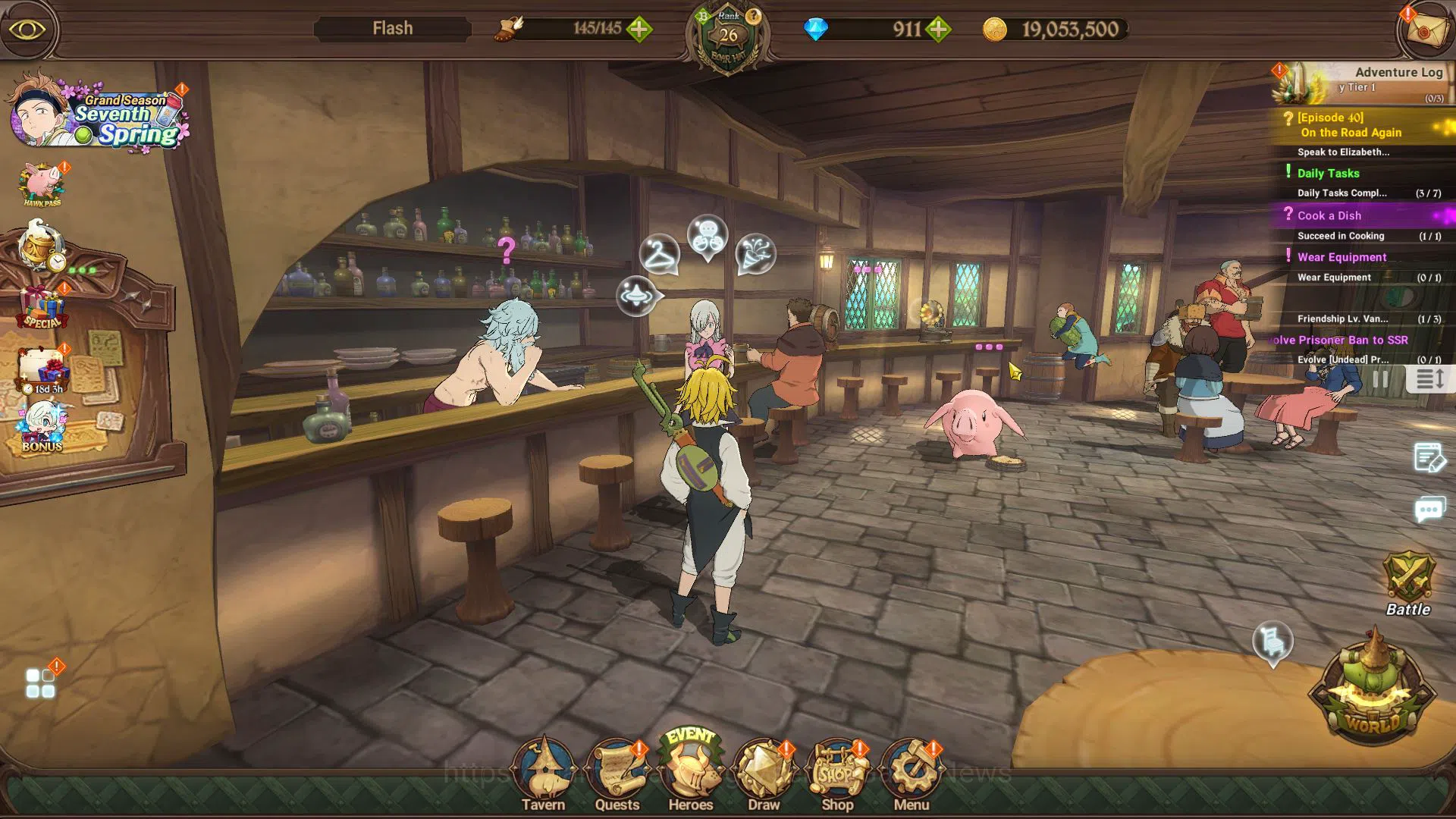 The Seven Deadly Sins: Grand Cross Accounts Starter Global| Fresh Starter Ch 4 | 797K CC & 911 DM |4 UR|Opressor Demon 5