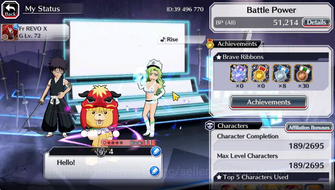Bleach: Brave Souls Accounts Starter [GLOBAL]6K Orbs |TYBW [Candice,Kensei,Kirio,Chojiro,Uryu],Kon New Year,Renewd 2