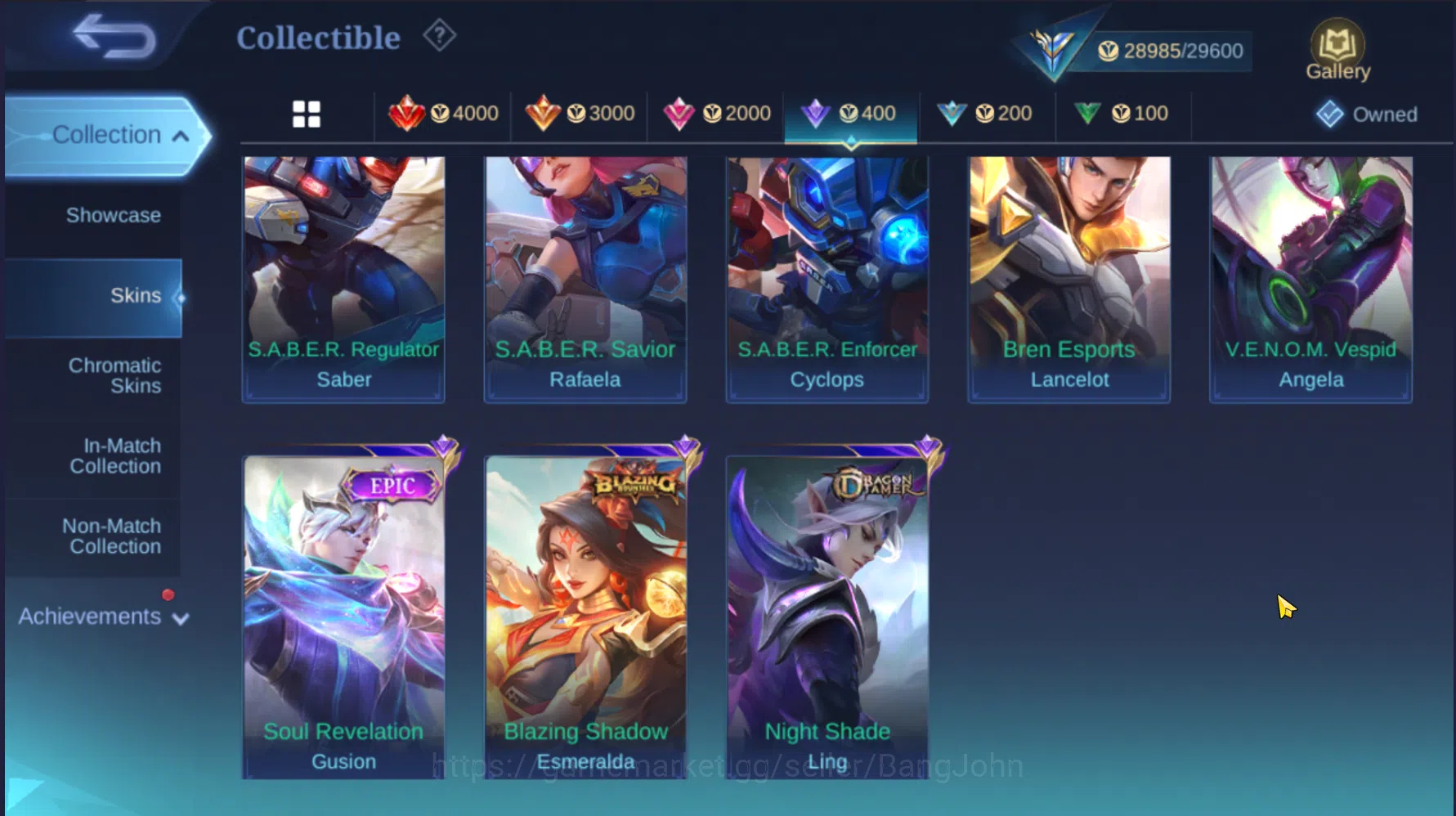 Mobile Legends: Bang Bang Accounts Others Hero 109 | Skin 135 | Emblem All Max | KOF Karina | LuckyBox Alpha | LuckyBox 14