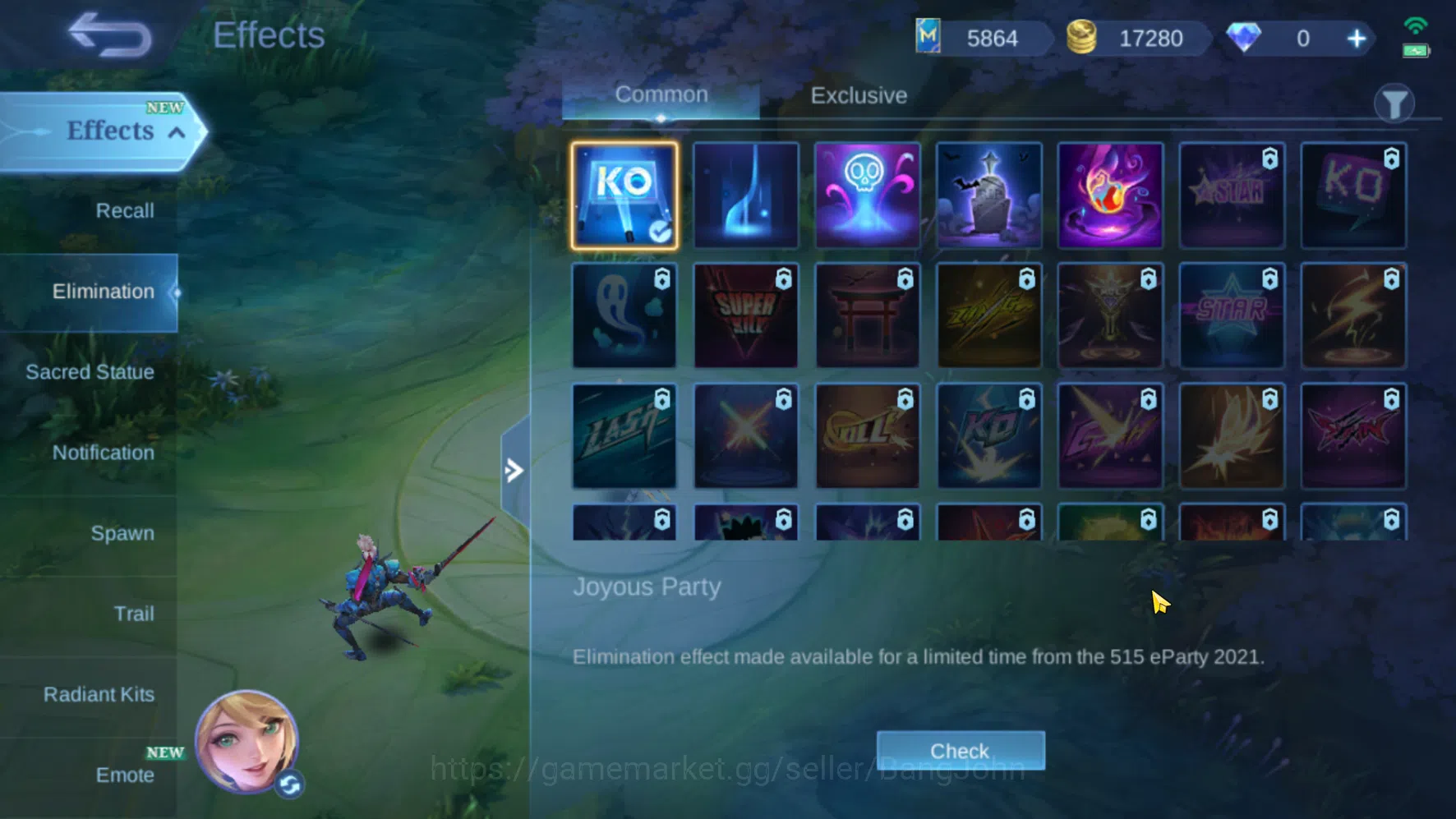 Mobile Legends: Bang Bang Accounts Others Hero 109 | Skin 135 | Emblem All Max | KOF Karina | LuckyBox Alpha | LuckyBox 15