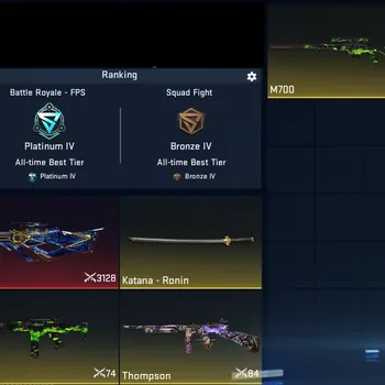 Blood Strike Accounts Others ASIA | 1 ETERNAL: P90-Empyrean Lv2| 1 LEGENDARY Melee: Katana-Ronin | 3 LEGENDARY Guns |Check