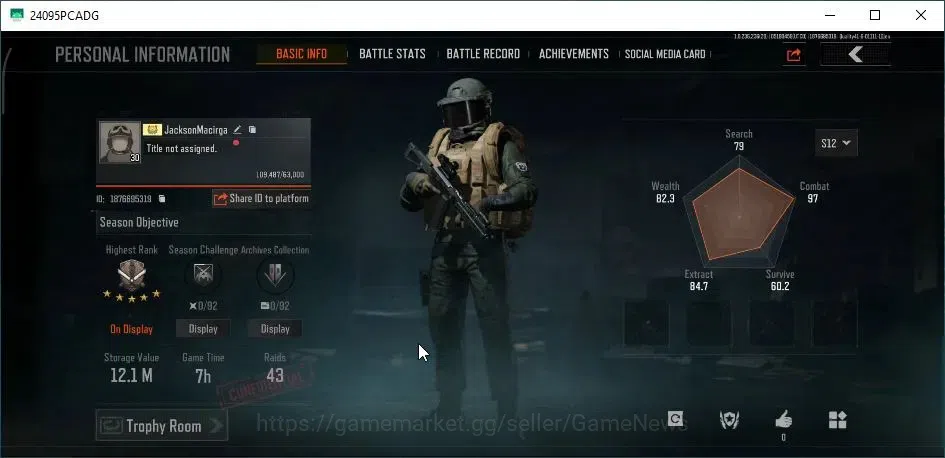 Arena Breakout Accounts MOBILE Lv30|SV 12M|CV 10M|Peace Set|AK12 GM,AKS74U image 2