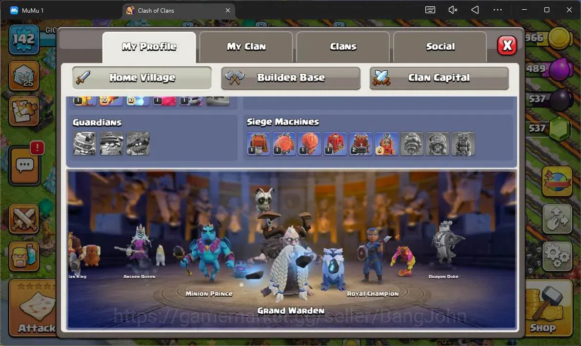 Clash of Clans Accounts Global |TH 17-BH 10|LVL 142|HH 8|BK 30,AQ 36,MP 43 image 3