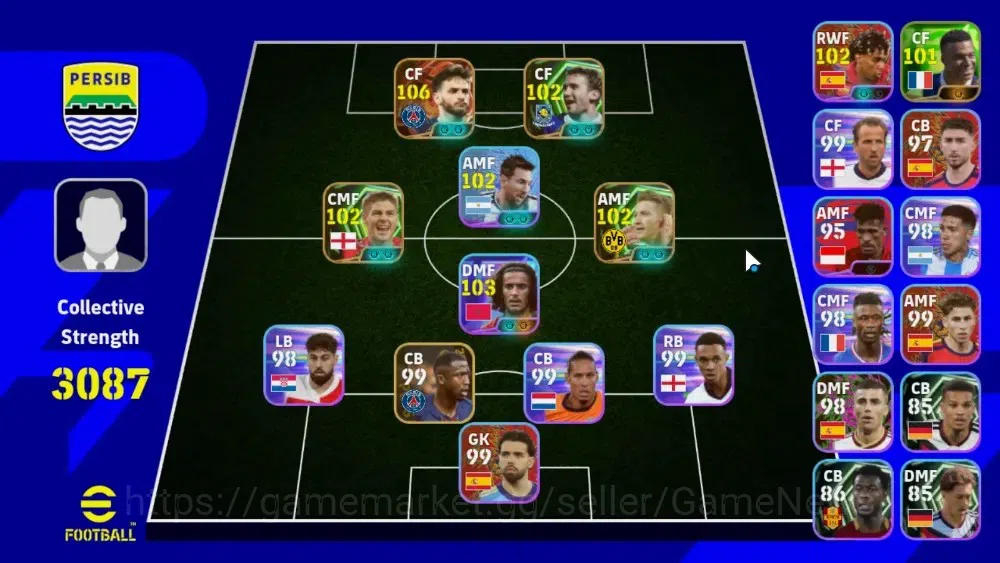 eFootball Accounts Legends & Iconic Players Android|Big Time K Kvaratskhelia|Show Time Ayyoub Bouaddi|Epic Marco Reus,Steven 1