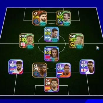 eFootball Accounts Legends & Iconic Players Android|Big Time K Kvaratskhelia|Show Time Ayyoub Bouaddi|Epic Marco Reus,Steven