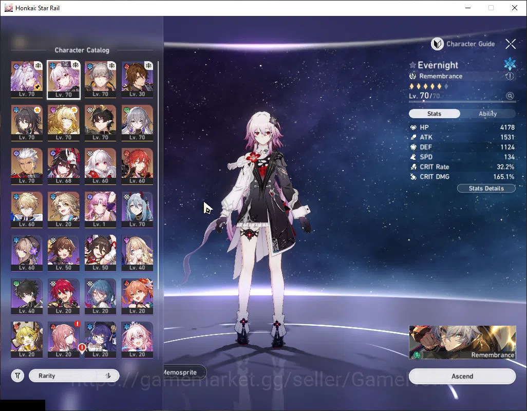 Honkai Star Rail Accounts Asia|TL 60|7 Limited|Aglaea+Sign,Castorice,Evernig image 8