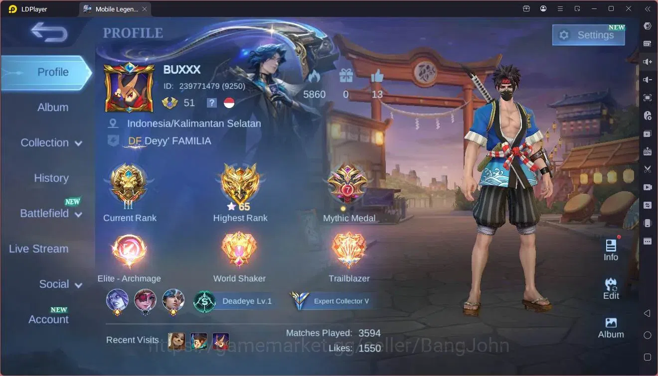 Mobile Legends: Bang Bang Accounts Collector Global |Hero 108|Skin 152|Expert|Spongebob Cyclops|Epic YSS,Khufra|Ligtborn 1